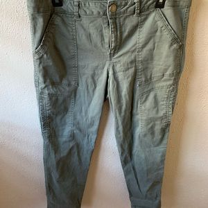 Wit and Wisdom Mid-Rise Cargo Ankle Pants, army green